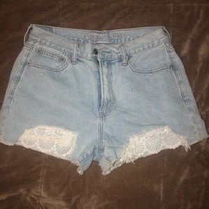 American Eagle Mom Jeans high waisted lace shorts